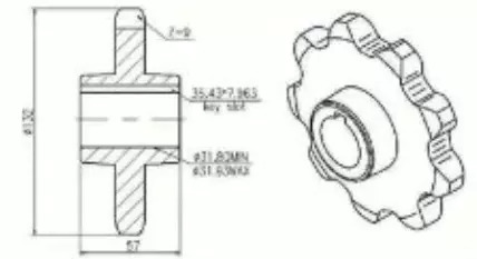 Sprocket for Case-IH Combine Grain