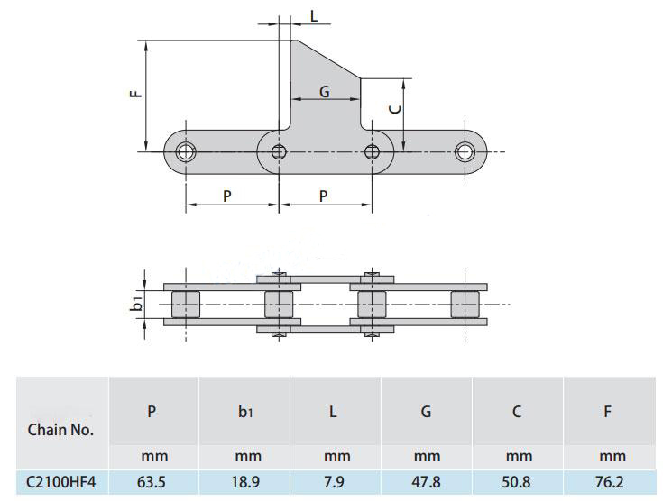 Special Attachments Conveyor Chain