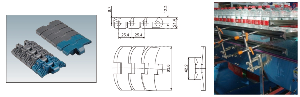 Flat Top Chain for Flush Grid Magnetflex