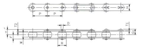 Plastic Roller Chain C2042 C2052 C2062H C2082H