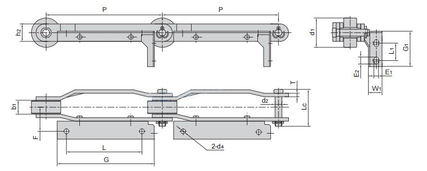 Tobacco Conveyor Chains P200F74