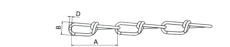 DIN5686 Knotted Link Chain