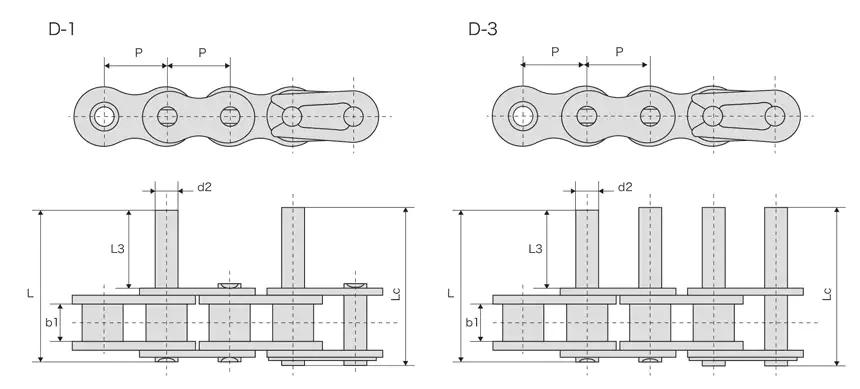 Stainless Steel Short Pitch Conveyor Chain With Extended Pins