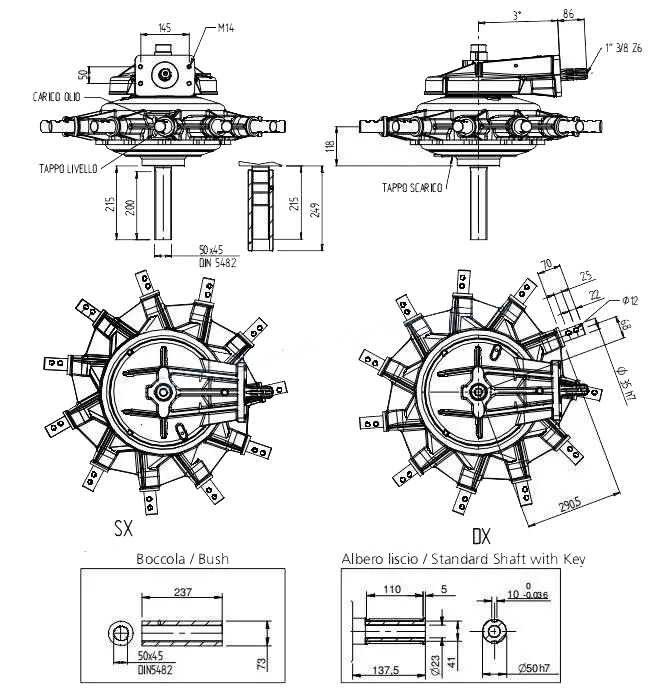 Side-Delivery Rake Gearbox S12