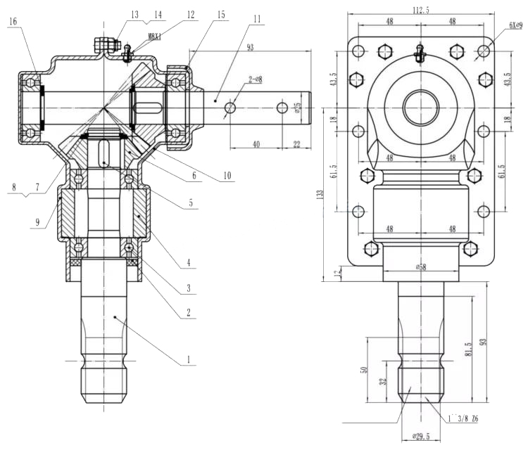 Spreader Snow Plow Gearbox
