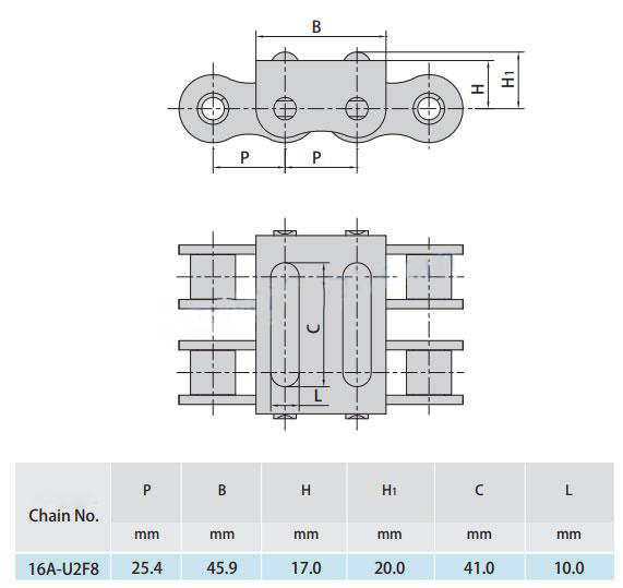 U Type Attachments chain