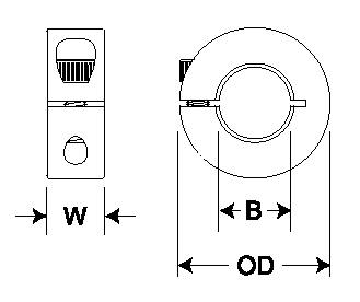 Metric Series One Split Shaft Collar