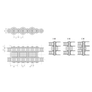 Triplex Row Conveyor Chains With Special Rollers