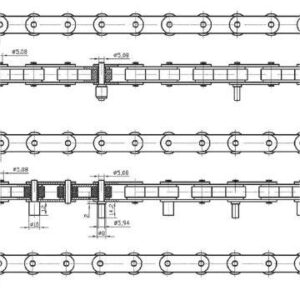 Stainless Steel Chain For Food Processing And Packaging Lines