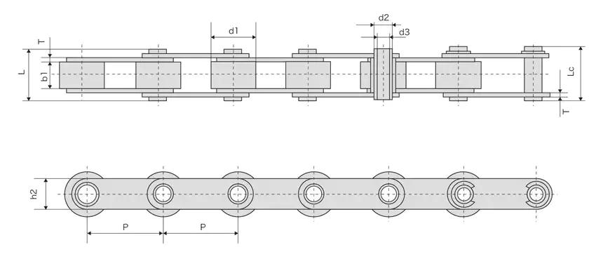 Stainless Steel Hollow Pin Chains