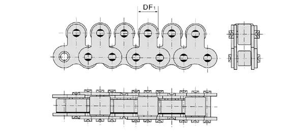 Conveyor Chains With Top Rollers