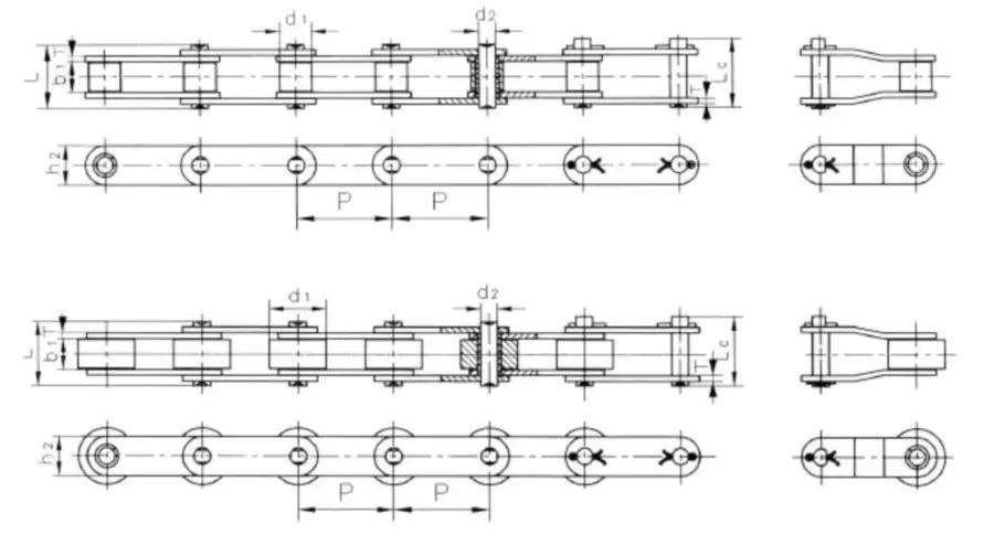 Double Pitch Stainless Steel Conveyor Chains