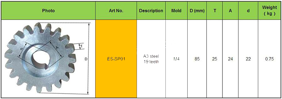 Metal Steel Gear Pinion