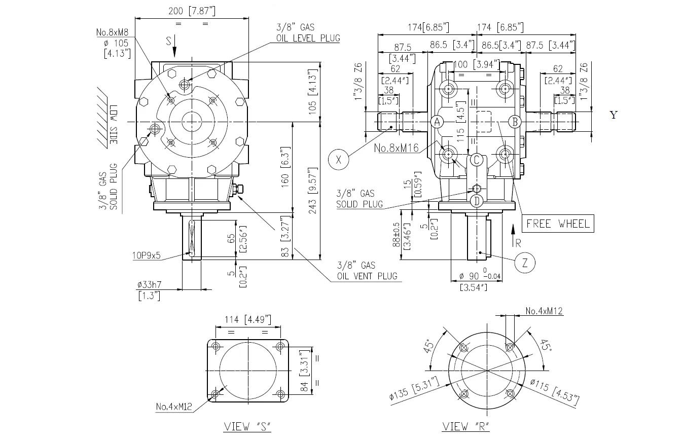 T-313J Flail Mowers Gearbox