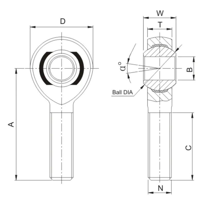Injection Rod Ends PMXM