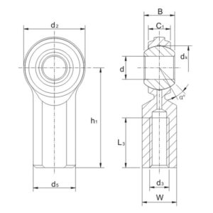 inch dimensions Rod Ends