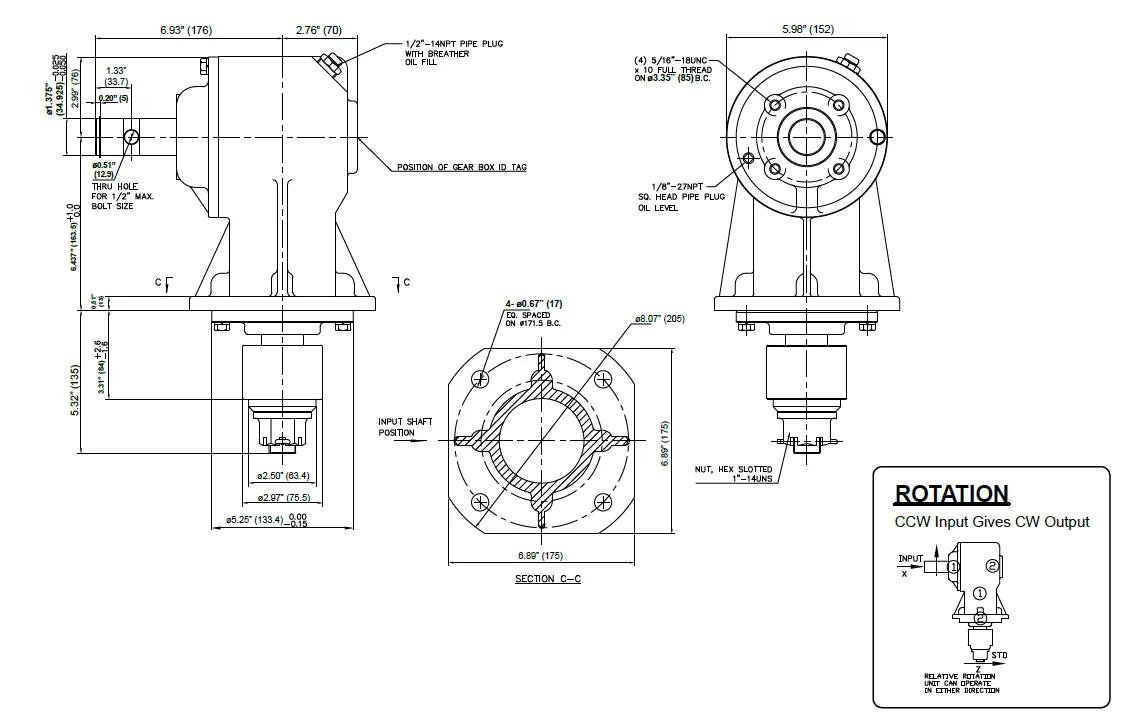 RC51 Rotary Cutters Gearbox