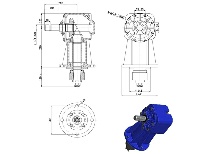 RC71 Rotary Cutters Gearbox