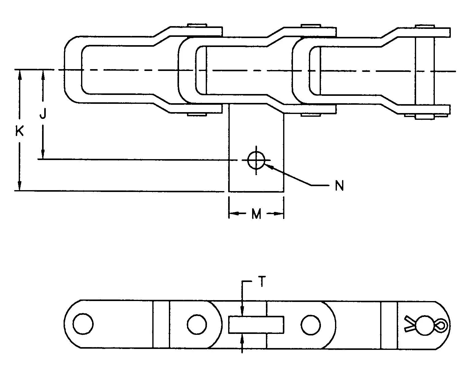 Steel Pintle Chain With AS Attachment