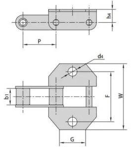 c type chains drawing