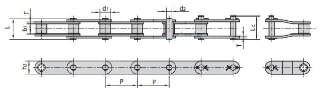 Non-Standard Double Pitch Conveyor Chains