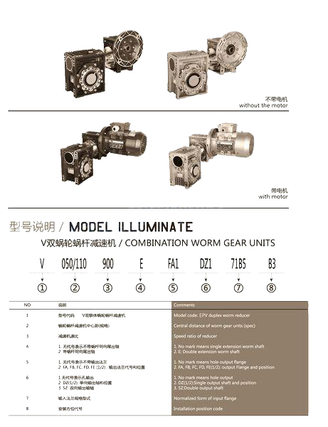 RV WORM GEAR REDUCER Factory