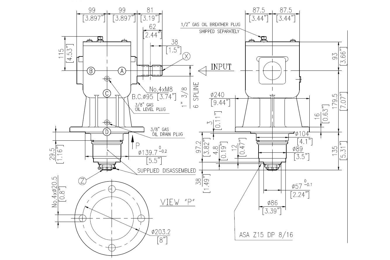 rotary mower gearbox LF-140J