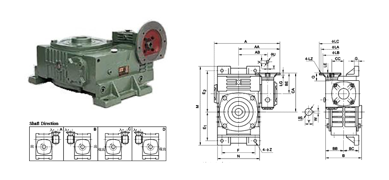 EWDKO Series Double Worm Gear Reducer