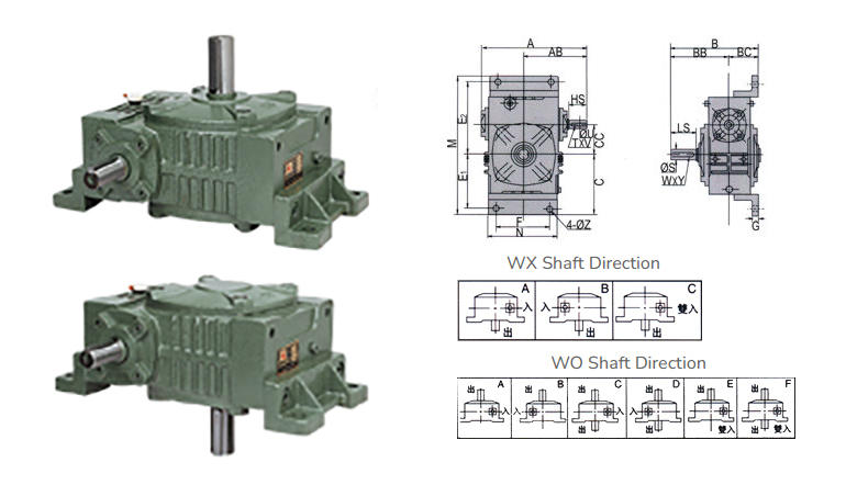 WX WO Series Worm Gear Reducer