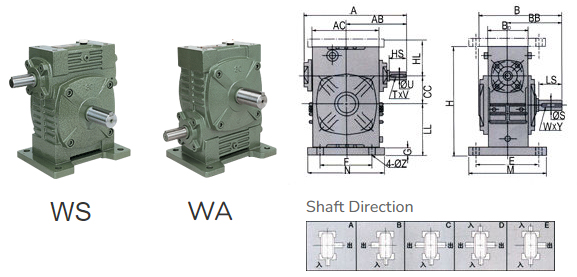 WA WS Series Worm Gear Reducer