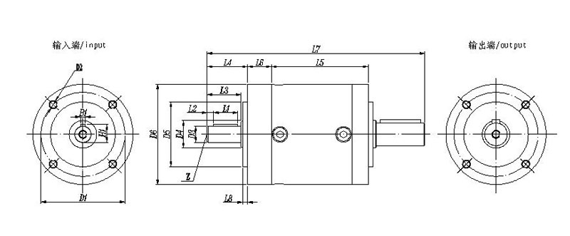 L double shaft Planetary gearbox