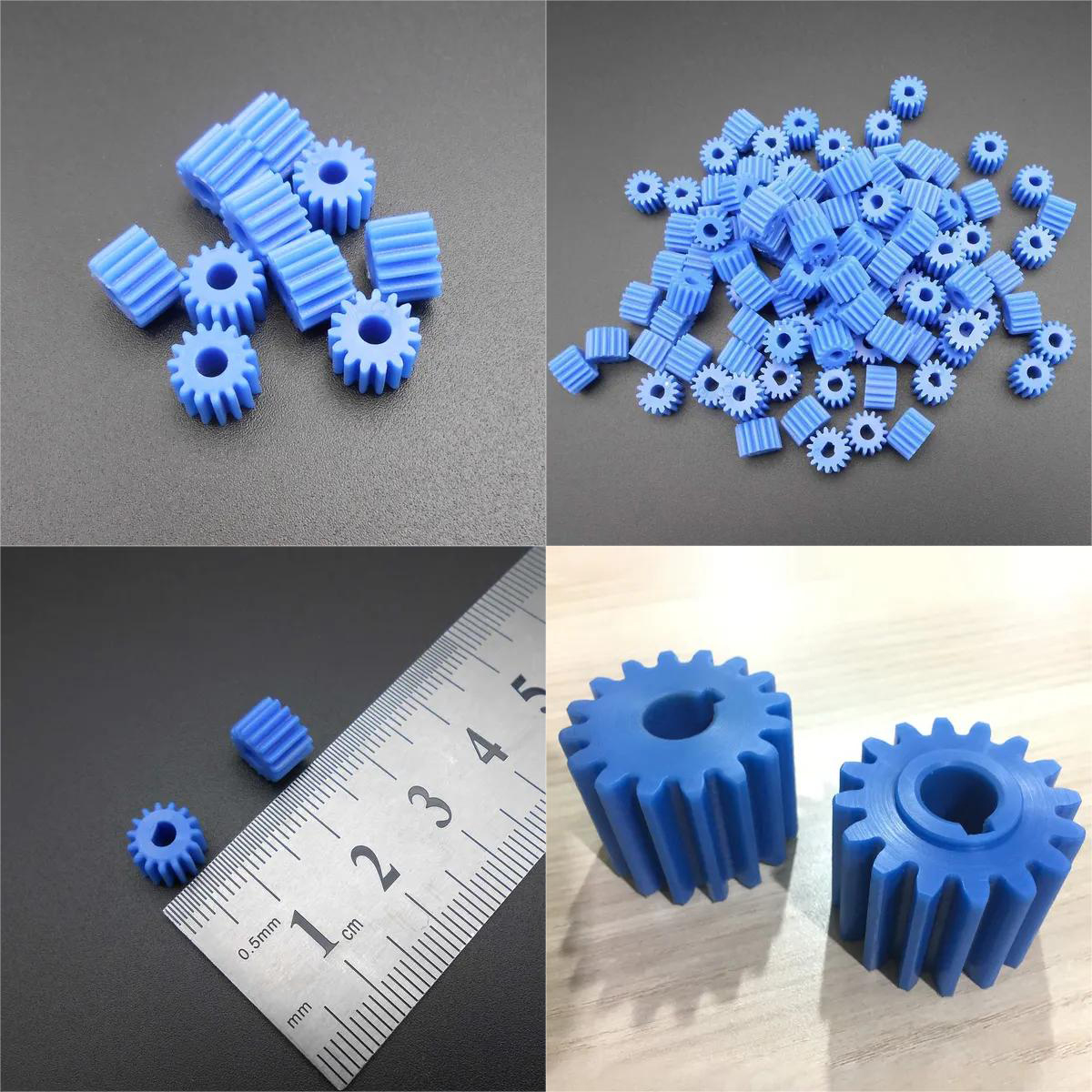 thumbnail image 2 of 1.5/2/3 Module Blue Nylon Spur Gear Set – 12T To 100T – Pinion Gears, Spur Transmission 2 of 5
