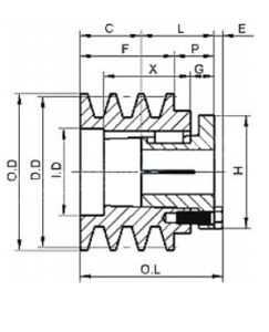 3TC Series  Sheaves with Split Taper Bushings