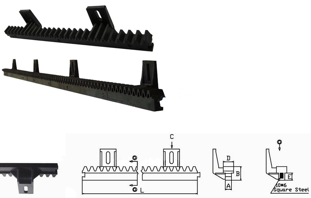 Nylon Rack and Pinion For Gate
