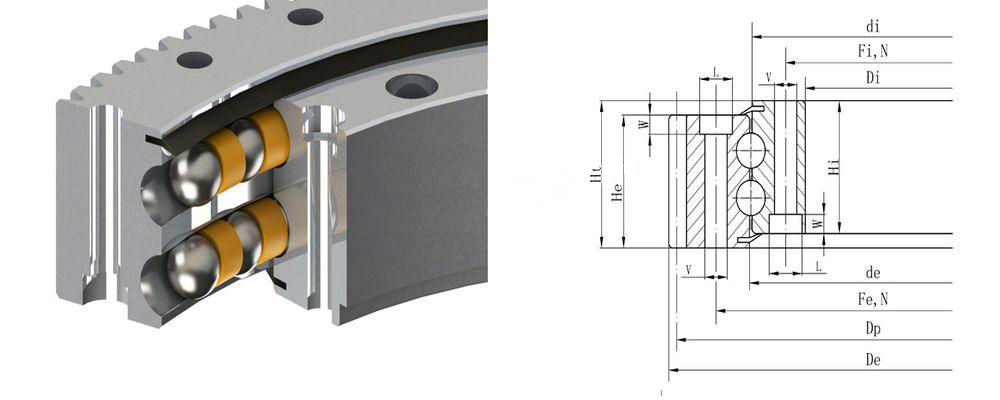 Double Row Ball Slewing Bearings