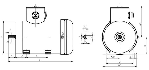 TEFC B3 Foot Mounted Motor