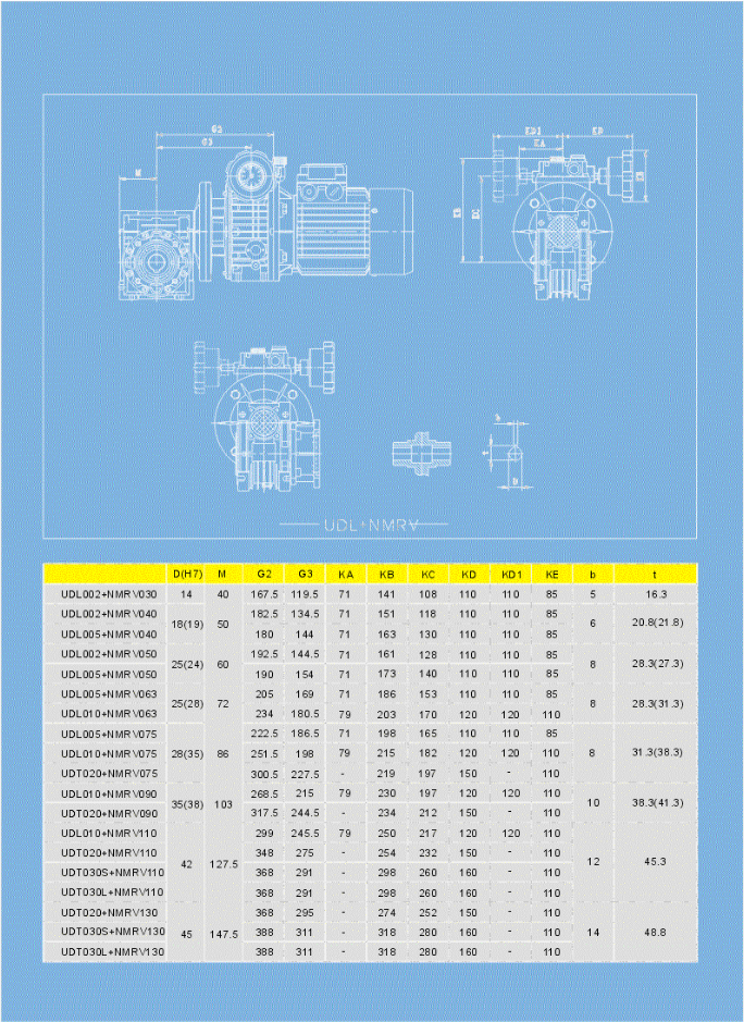 Reducer and Variators Combination