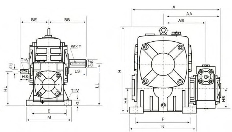 WPEA series worm gearboxes
