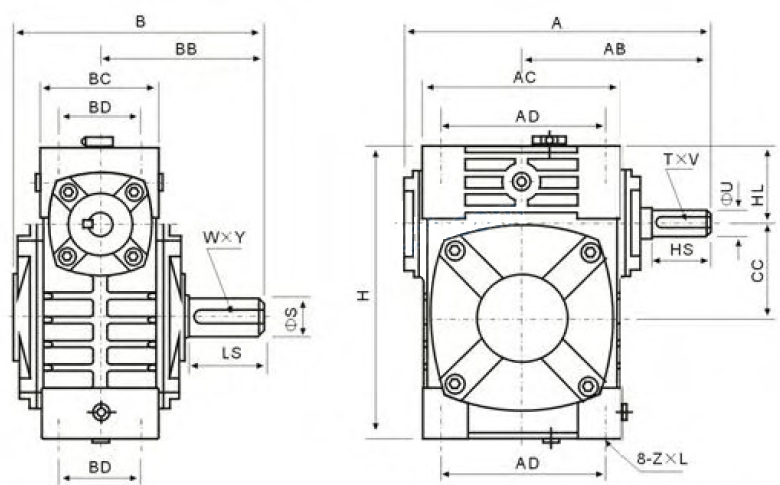 WPW Series Universal Speed Worm Gearboxes