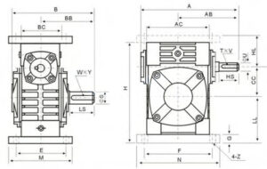 WPWA Series Universal Speed Worm Gearboxes
