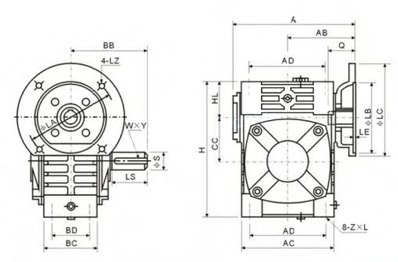 WPWD Series Worm Gearboxes