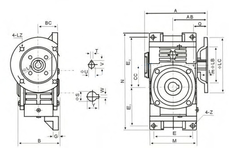 WPWDKO Series Worm Gearboxes