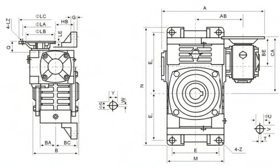 WPWEDKO Series Double Stage Worm Gearboxes