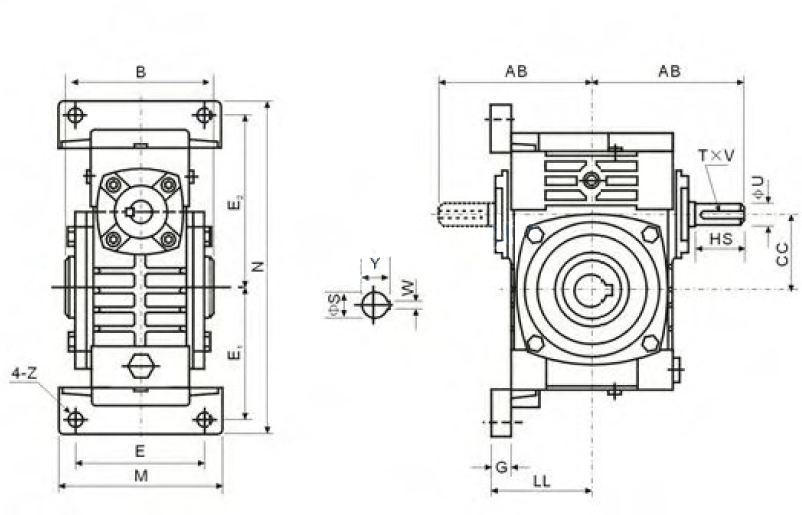WPWKV Series Universal Speed Worm Gearboxes