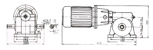 Worm Gear Reducer drawing