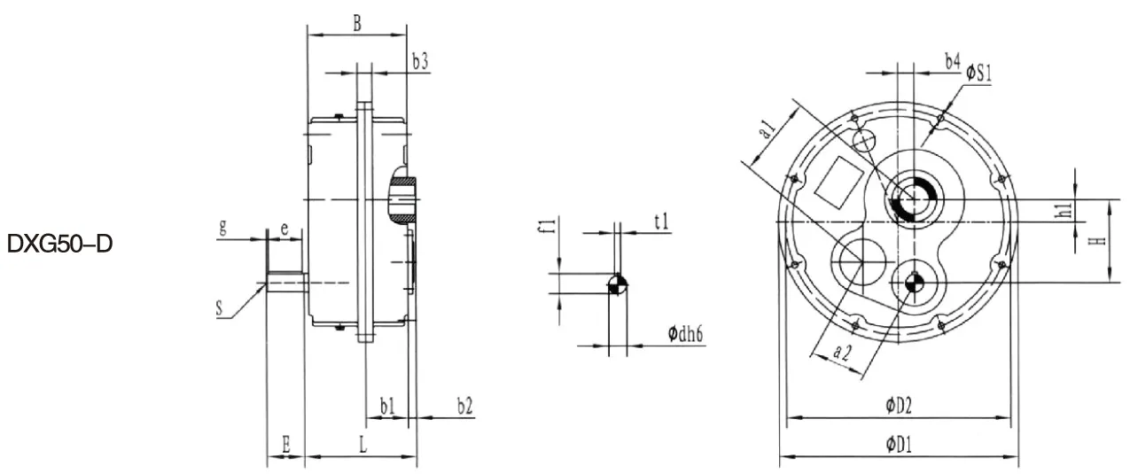 DXG50/DXG50 Shaft Mounted Gearbox