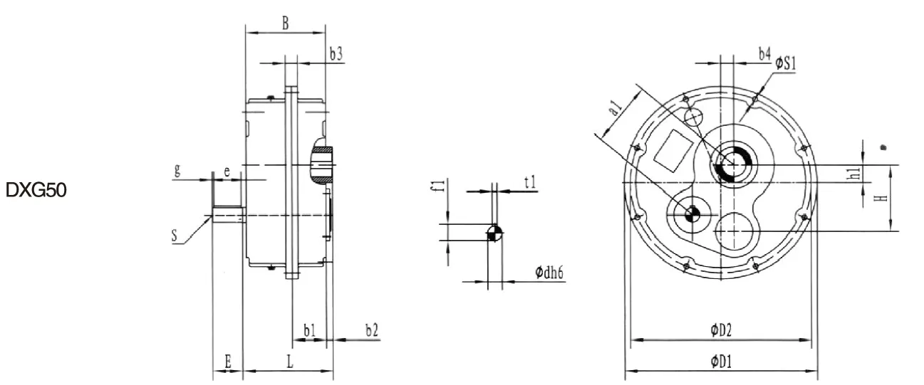 DXG50/DXG50 Shaft Mounted Gearbox