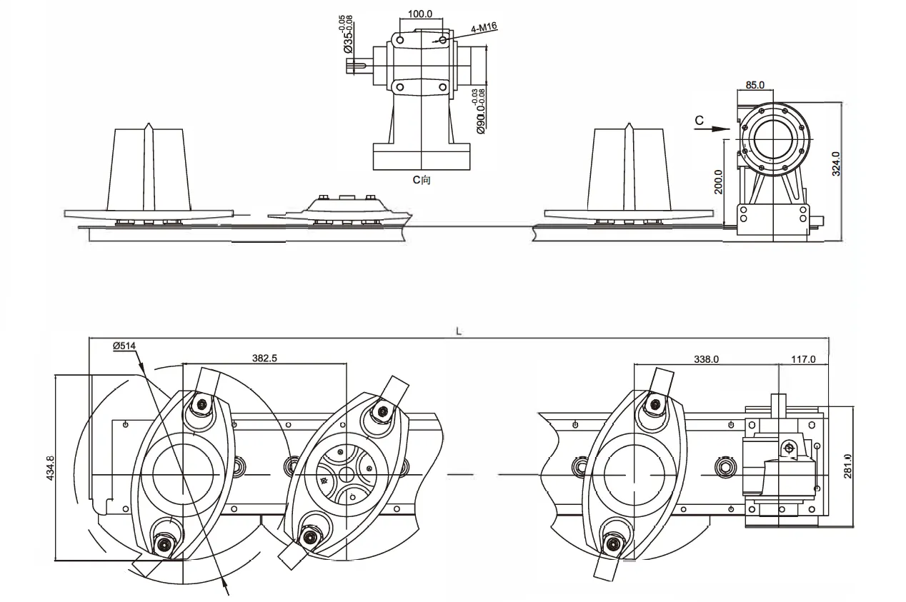 Tractor-mounted 3-Point Hitch Mower Cutter Bar