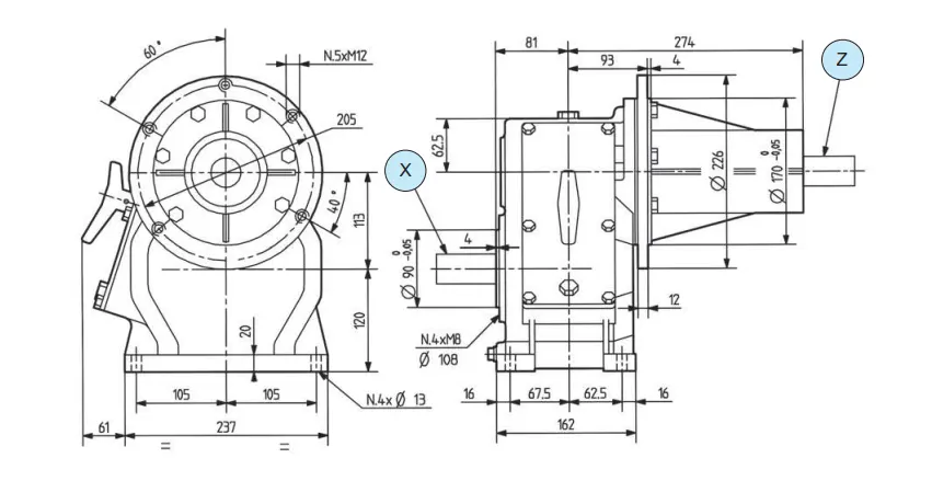 D21B D21F Agricultural Sprayer Gearbox