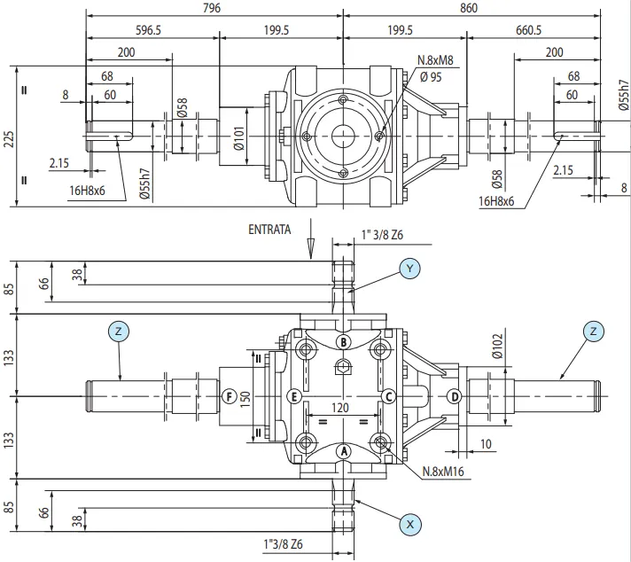 Comer T-292E Round Baler Gearbox
